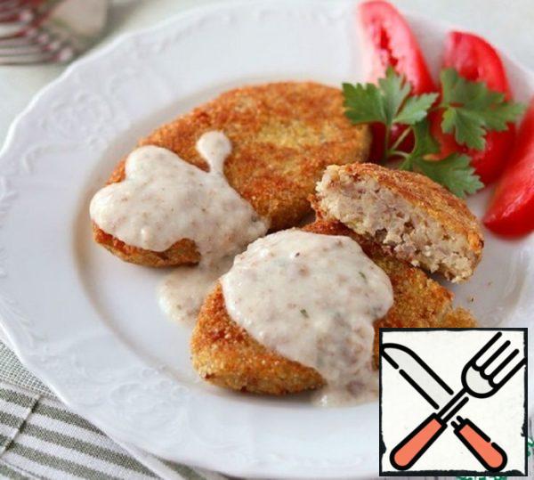 Potato-Buckwheat Cutlets with Mushroom Sauce Recipe