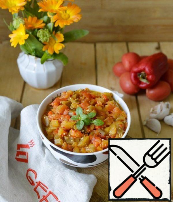 Balkan Caviar from Baked Vegetables "Pinjur" Recipe
