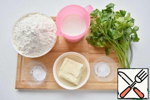 While the filling is stewing, prepare the products for making dough for buns.