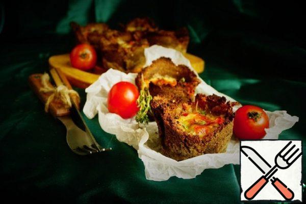 Mini-Quiche of Rye Bread with Fish Recipe