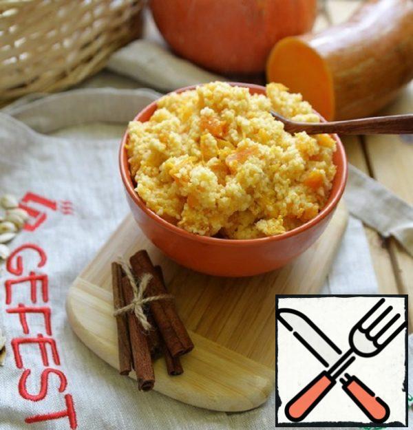 Couscous Milk Porridge with Pumpkin Recipe