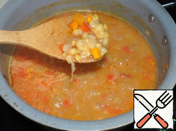 Let the soup brew for 10 minutes. 