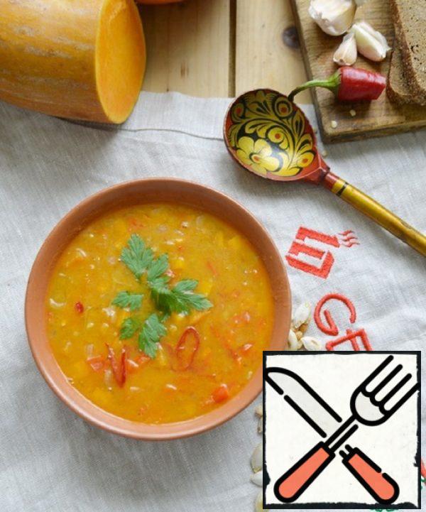 Spicy Pea Soup with Pumpkin Recipe