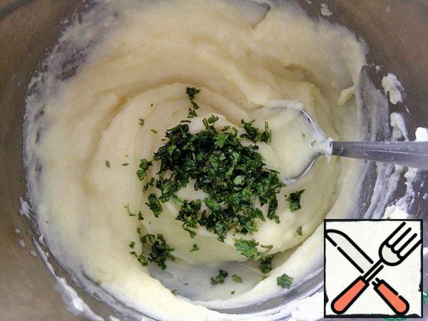 Add the chopped parsley leaves.