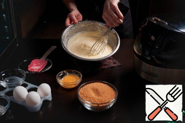 Actively mix until fully combined. Cover with plastic wrap in contact, allow to cool to room temperature, and then put in the refrigerator. Let it stand while we bake cakes.