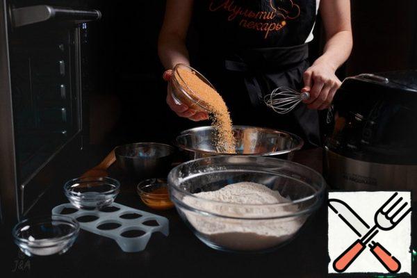 RUB the sugar with the eggs.
