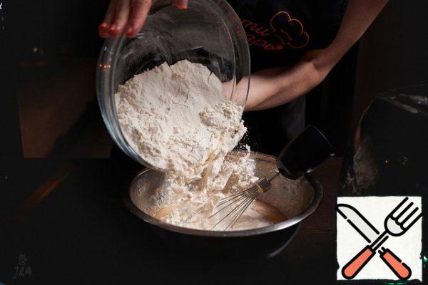And all the flour at once.