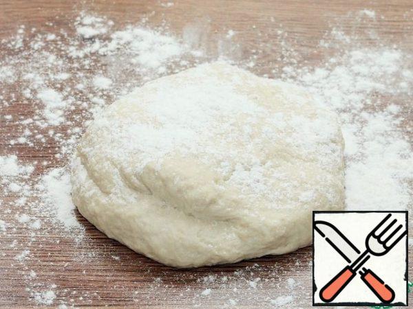 Collect the dough in a lump.