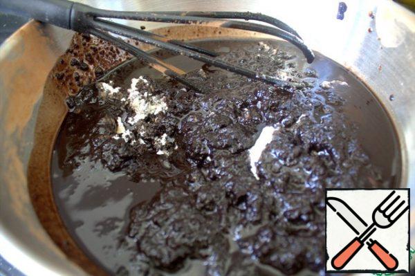 Remove from heat and add flour.