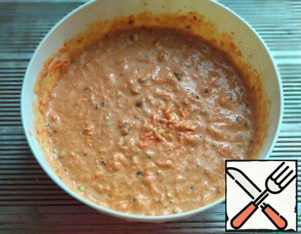 Mix with a mixer at low speed until smooth.