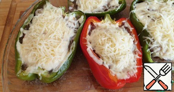 Sprinkle with grated cheese and grill for another 10 minutes.
