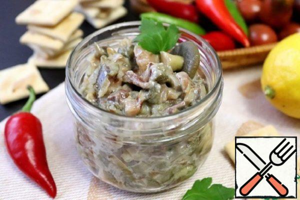 Minced Herring with Pickled Mushrooms Recipe