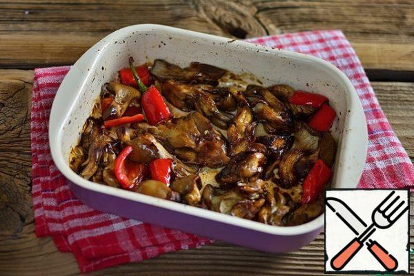 Bake oyster mushrooms in the oven for 15-20 minutes.