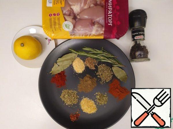 Chicken thighs are good for this recipe. But you can take the breast and any other parts.