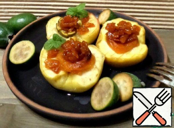 Baked Apples with dried Apricots, Honey, Feijoa Recipe