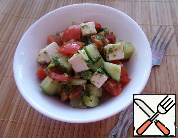 Salad with Vegetables and Cheese Recipe