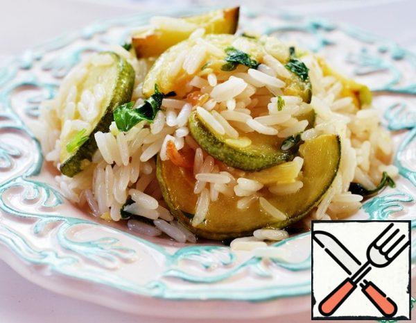 Rice with Zucchini, smoked Cheese and Mint Recipe