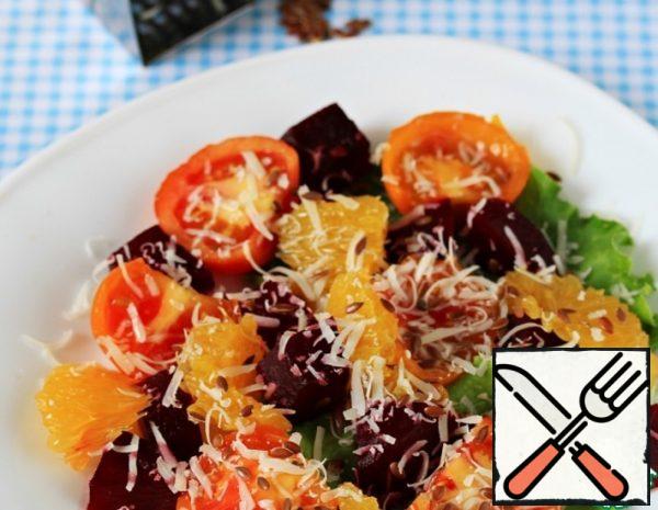 Salad with Orange, Beetroot and Tomatoes Recipe