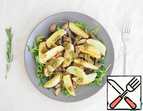 Warm Salad with Mushrooms and Potatoes Recipe