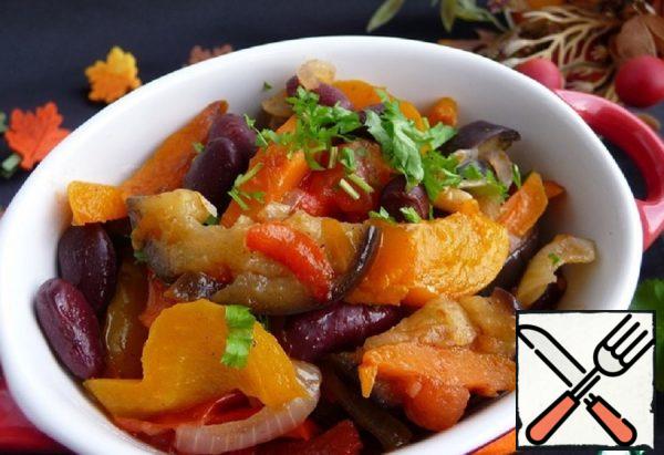 Eggplant Vegetable stew with Beans Recipe