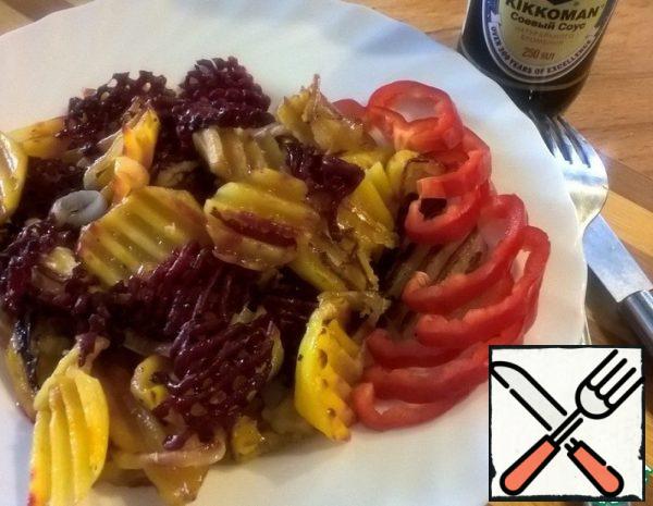 Baked Potatoes with Beets Recipe