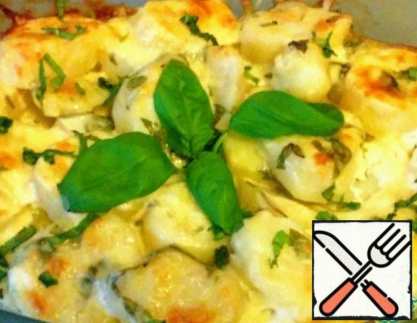 Potatoes baked with Basil Recipe