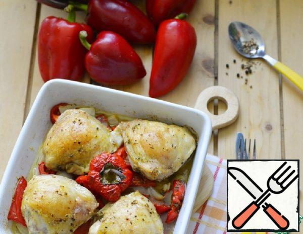 Chicken Thighs Baked with Aromatic Pepper Recipe