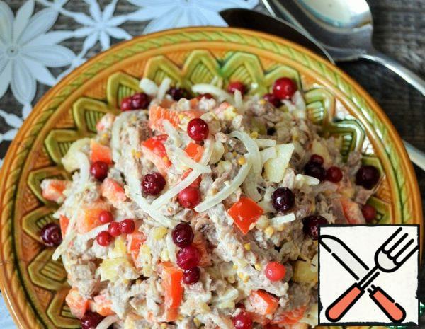 Meat Salad with fried Potatoes Recipe
