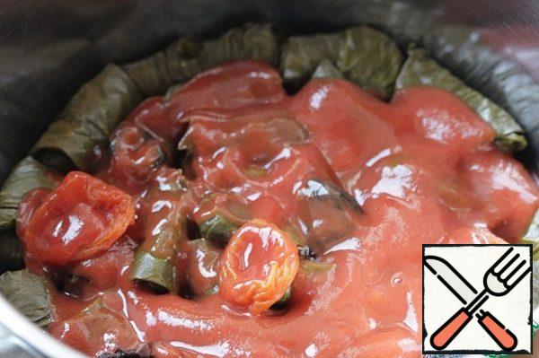 You can use diluted tomato paste or chopped tomatoes in their own juice.