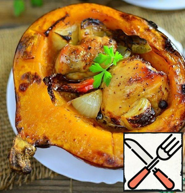 Chicken Thighs in Pumpkin Recipe