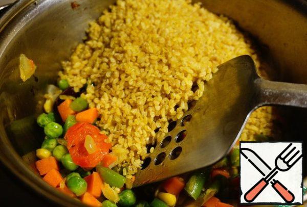 Add the bulgur.