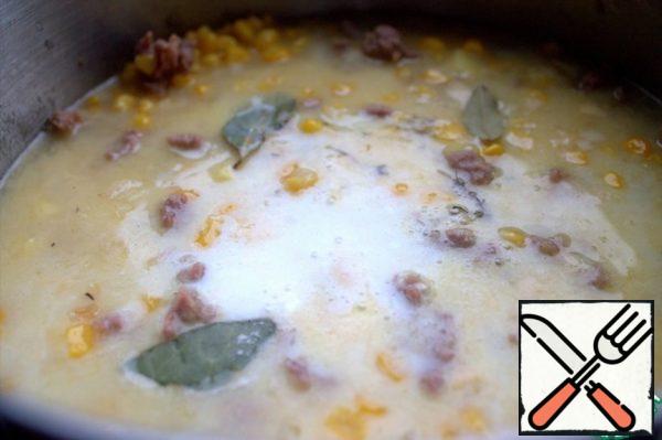 Boil everything together for a few minutes.