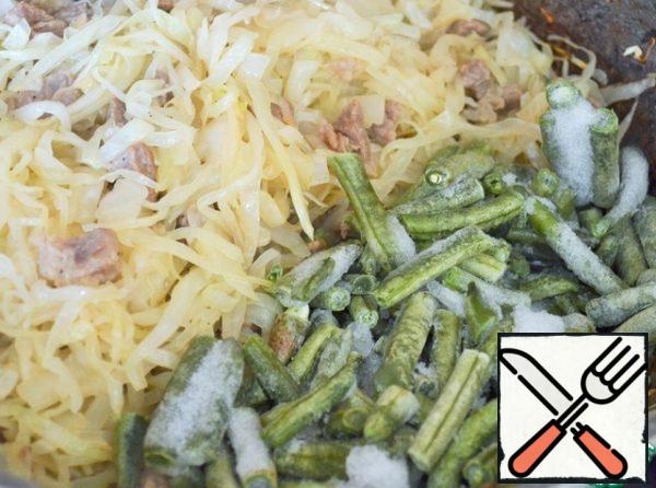 Add the beans, stir, and cook for 5 minutes, over medium heat.