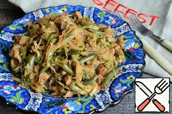 Cabbage with Beef and String Beans Recipe