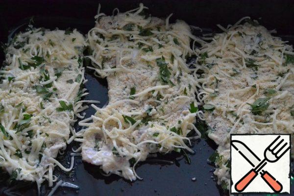 Place the prepared chops on a baking sheet greased with sunflower oil.
Bake in a preheated oven at 180g for 30 minutes.
