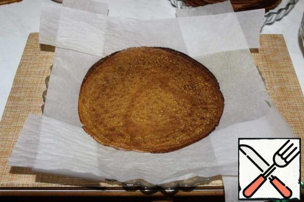 Spread 1-2 pancakes.