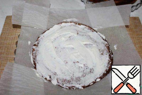 Smear with cream and so on.