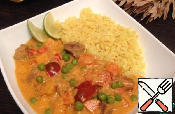Spicy Curry with Turkey and Autumn Vegetables Recipe