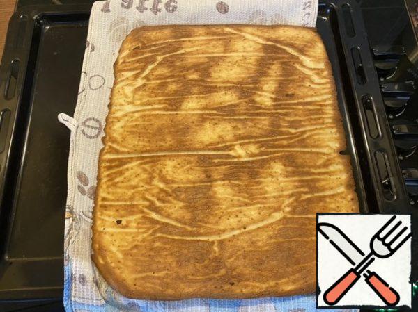 Turn over and remove the parchment.