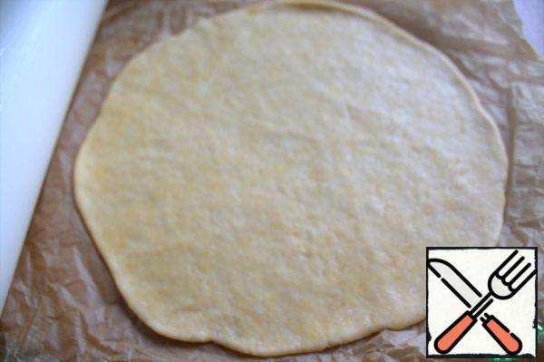 But I decided to roll it out immediately on parchment.