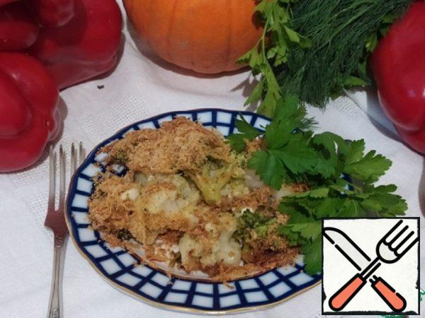Broccoli and Cauliflower with a Crispy Crust Recipe