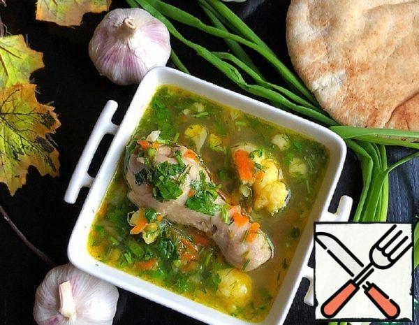 Fried Vegetable Soup with Chicken Recipe