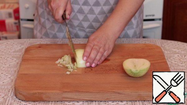 2 onions cut into cubes.