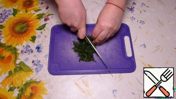 Chop the dill.
