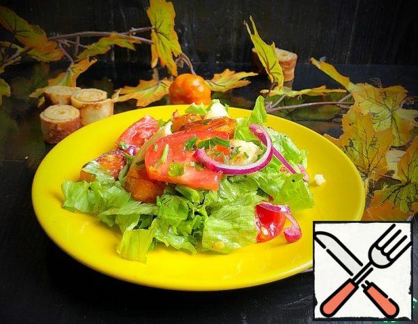 Salad with Pumpkin and fried Suluguni Recipe