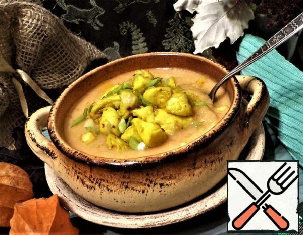 Pea Soup with Fried Chicken Recipe