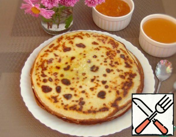 Lemon Curd Pancakes with Coconut Shavings Recipe