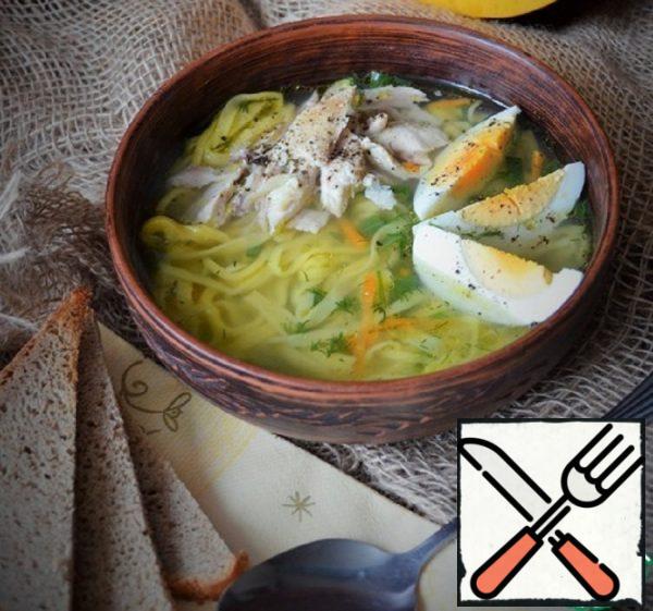 Chicken Soup with Pumpkin Noodles Recipe