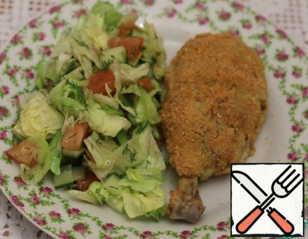 Chicken Drumsticks stuffed with Mashed Potatoes in Breadcrumbs Recipe