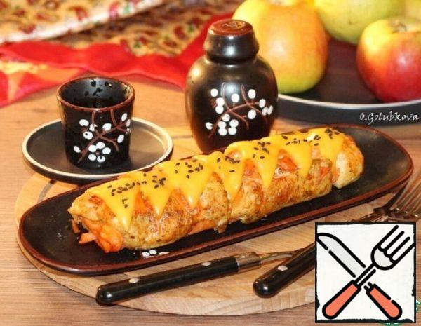Chicken Roll with Carrots and Zucchini Recipe